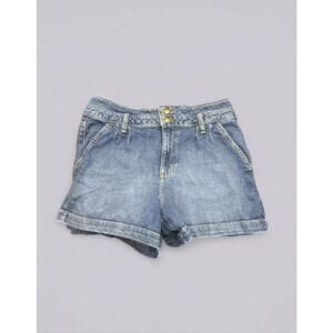 Vintage Lee Women's Jean Shorts Sz M Y2K Double‎ Buttons Pleated